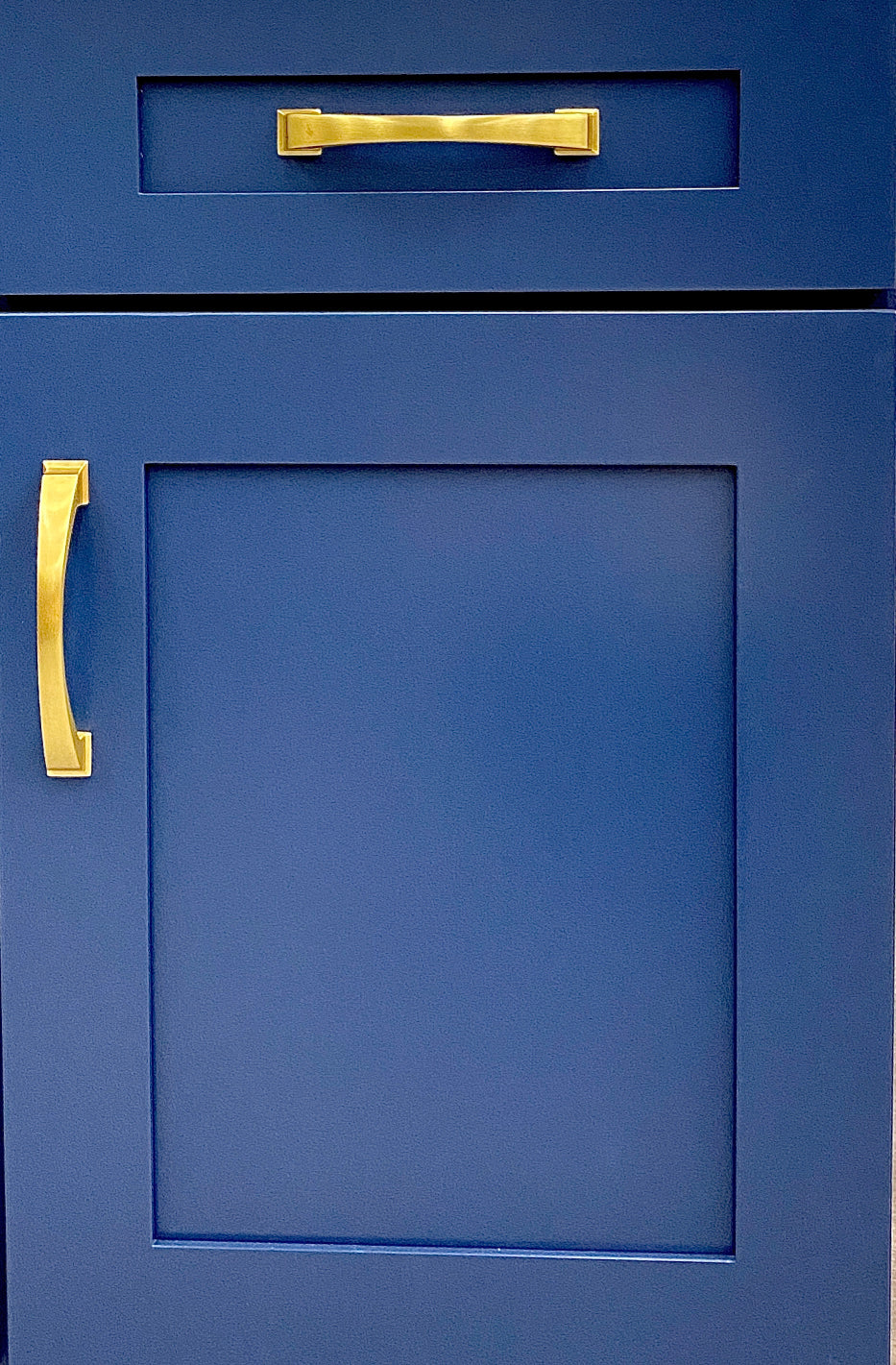 3 Drawers Vanity Blue Shaker (Without sink and countertop)