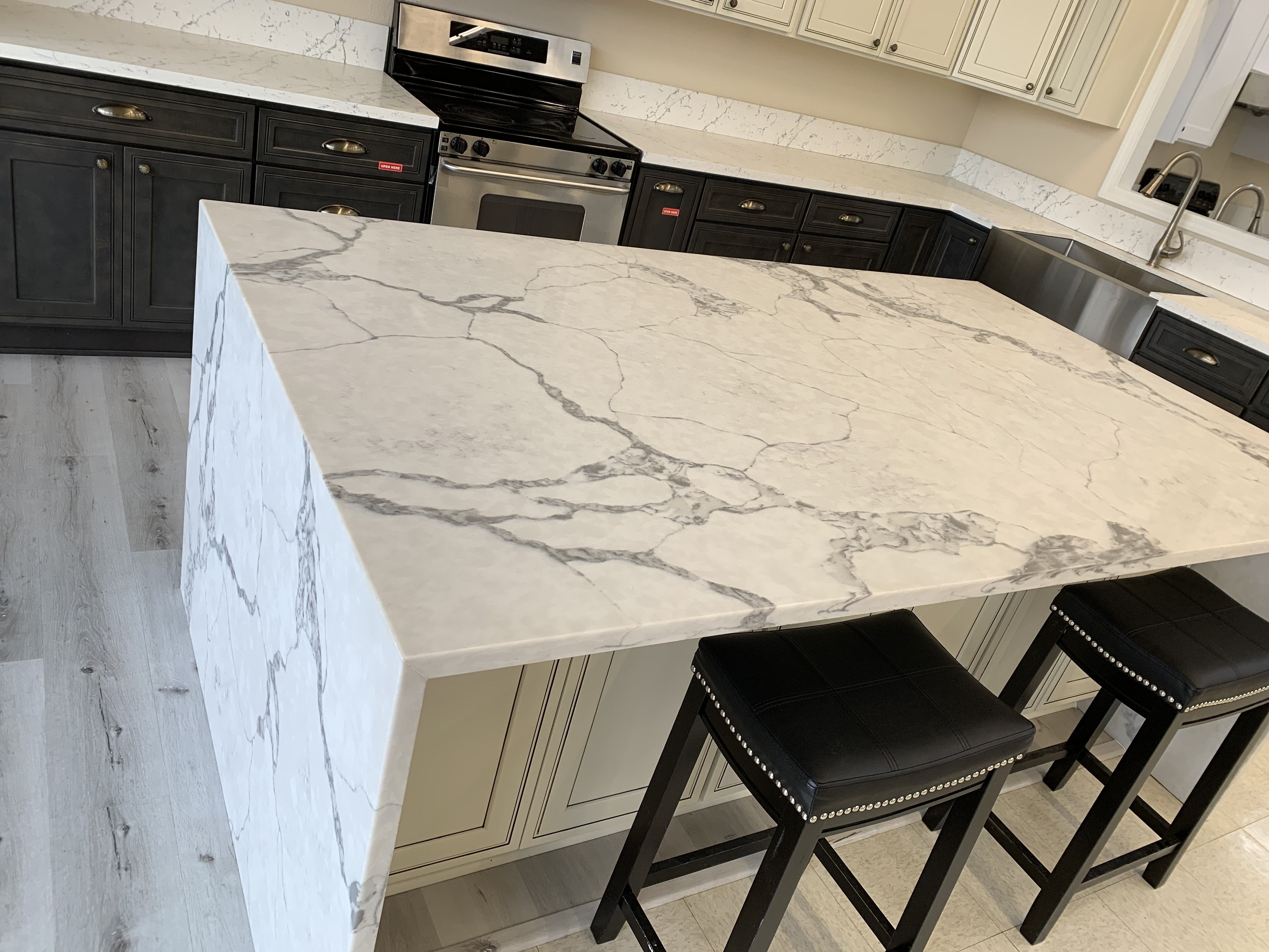 3cm Quartz 126"x 63" Countertop - Calacatta Marble- Self Pick Up Only - ZCBuildingSupply