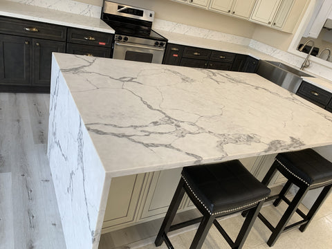 3cm Quartz 126"x 63" Countertop - Calacatta Marble- Self Pick Up Only - ZCBuildingSupply