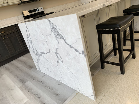 3cm Quartz 126"x 63" Countertop - Calacatta Marble- Self Pick Up Only - ZCBuildingSupply