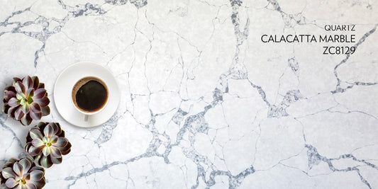 3cm Quartz 126"x 63" Countertop - Calacatta Marble- Self Pick Up Only - ZCBuildingSupply