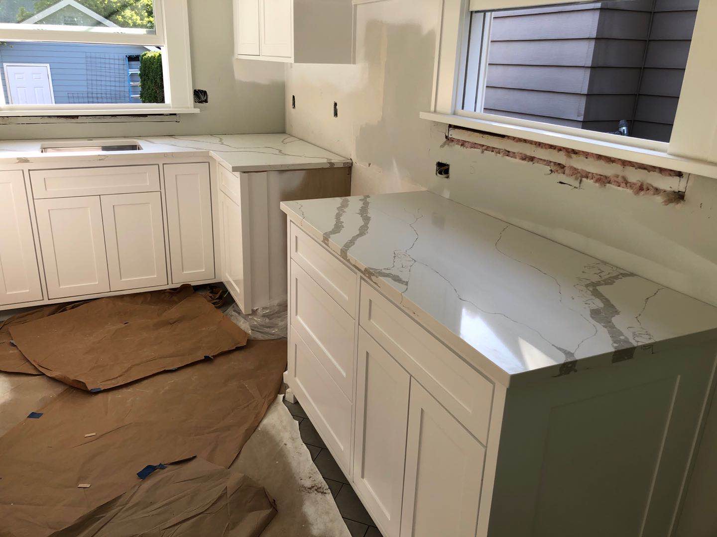 3cm Quartz 126"x 63" Countertop - Calacatta Laza- Self Pick Up Only - ZCBuildingSupply