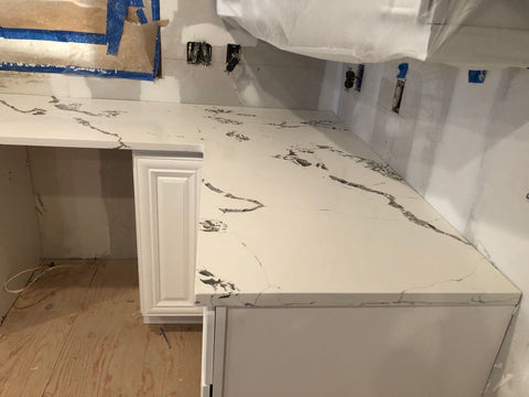 3cm Quartz 126"x 63" Countertop - Calacatta Swan- Self Pick Up Only - ZCBuildingSupply