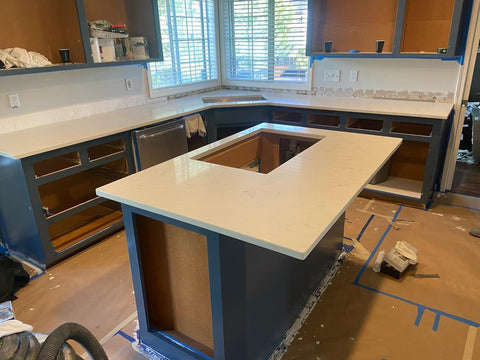 3cm Quartz 126"x 63" Countertop -Carrara White- Self Pick Up Only - ZCBuildingSupply
