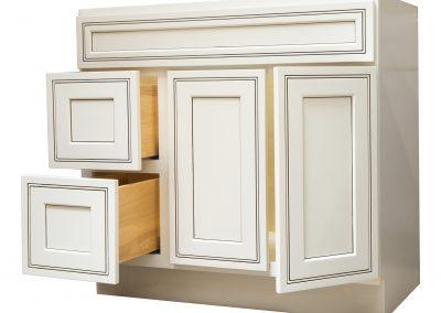 36" Vanity Classic White (Without sink and countertop) Right or Left side Drawers - ZCBuildingSupply