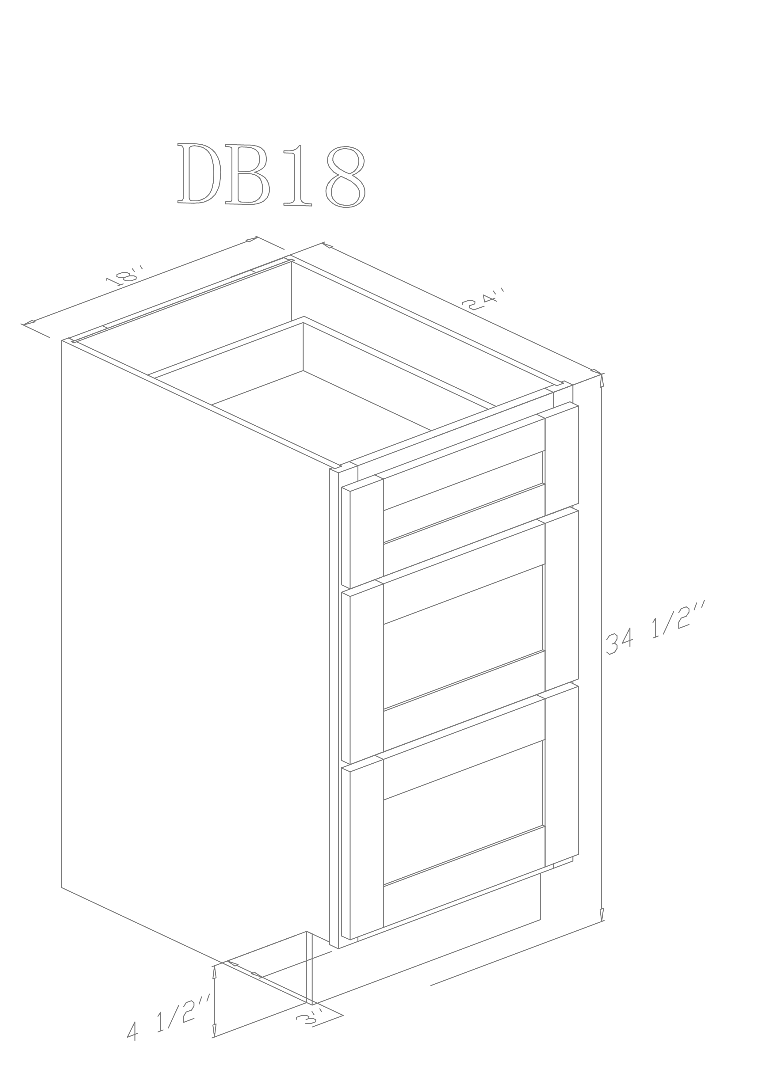 Base 18" - Classic White 18 Inch Drawer Base Cabinet - ZCBuildingSupply