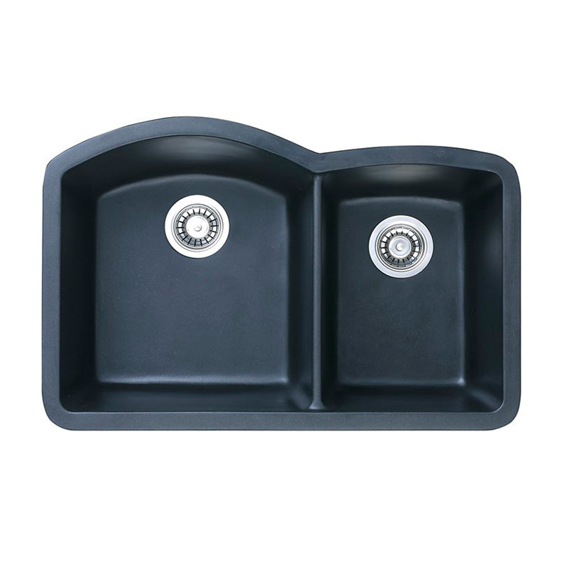 30" Kitchen Sink Quartz Double 8402BL - ZCBuildingSupply