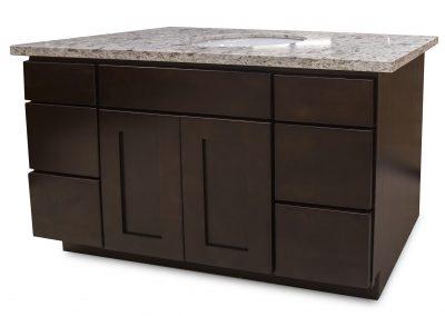 48" Vanity Espresso (Without sink and countertop) Both Sides Drawers - ZCBuildingSupply