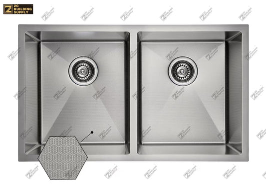Honeycomb Kitchen Sink Stainless Steel Undermount Double HEX552