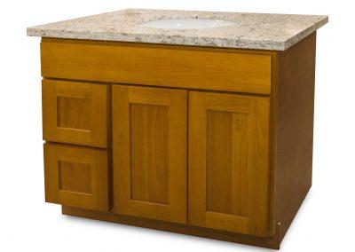 36" Vanity Honey Oak (Without sink and countertop) Right or Left side Drawers - ZCBuildingSupply