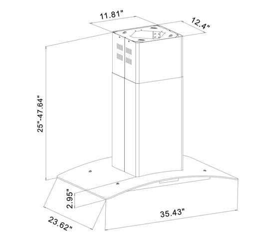 Range Hood-36” Hood K1008B
