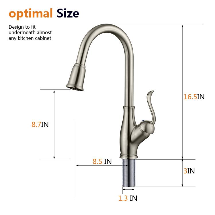 K110 Single Handle Single Hole Kitchen Sink Faucet