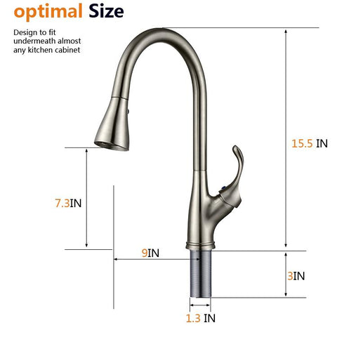 K123BN Single Handle Single Hole Kitchen Sink Faucet