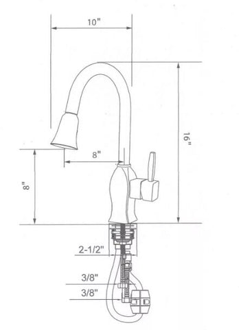 KSK1122 Single Handle Single Hole Kitchen Sink Faucet