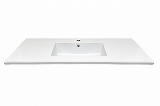Voltaire 49" Vanity Top Bathroom Sink with Single Faucet Hole