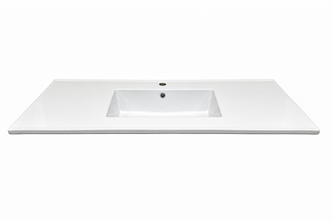 Voltaire 49" Vanity Top Bathroom Sink with Single Faucet Hole