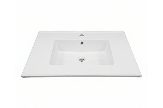 Voltaire 31" Vanity Top Bathroom Sink with Single Faucet Hole