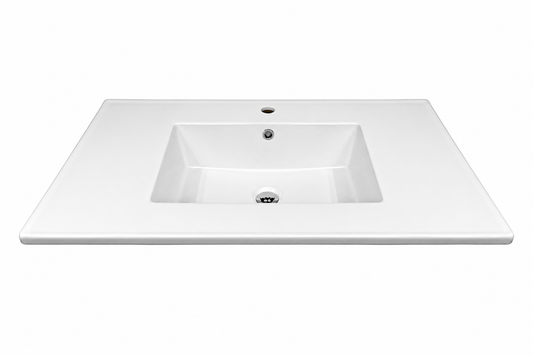 Voltaire 37" Vanity Top Bathroom Sink with Single Faucet Hole