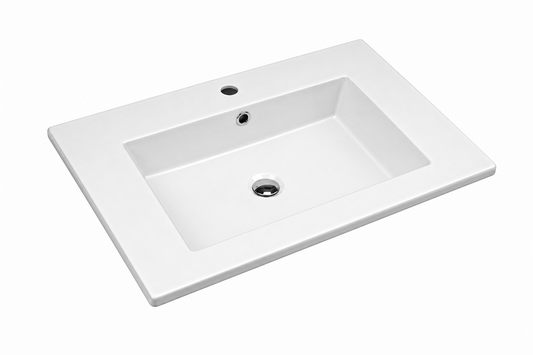 Voltaire 25" Vanity Top Bathroom Sink with Single Faucet Hole