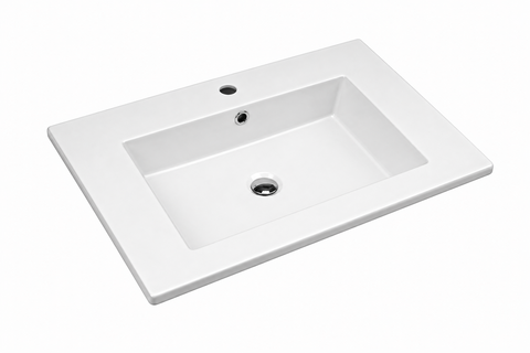 Voltaire 25" Vanity Top Bathroom Sink with Single Faucet Hole