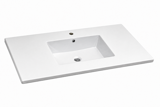 Voltaire 49" Vanity Top Bathroom Sink with Single Faucet Hole