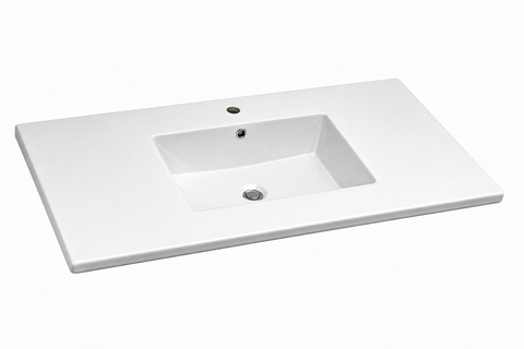 Voltaire 49" Vanity Top Bathroom Sink with Single Faucet Hole