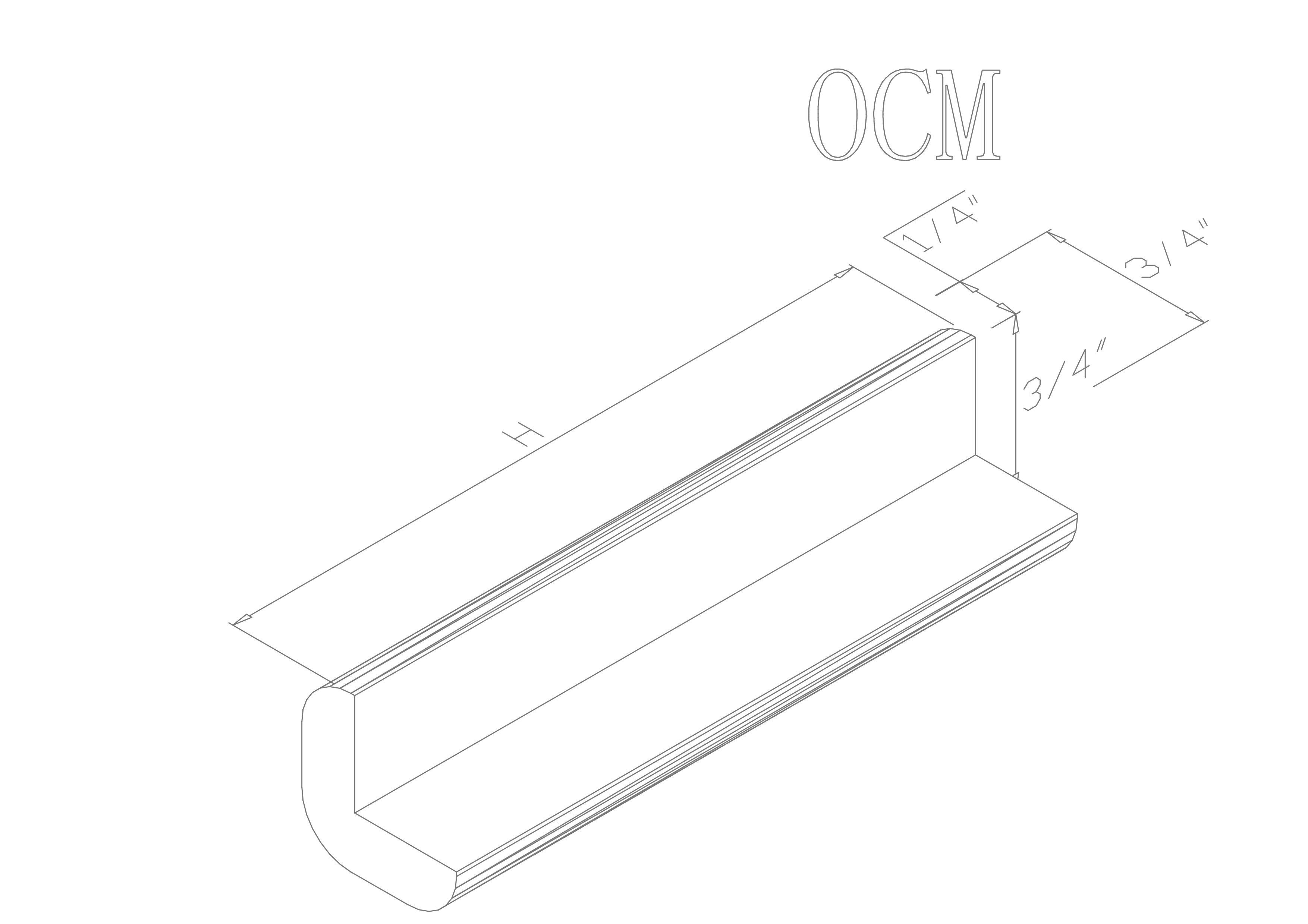 Ashton Grey Corner Mounding 40" - ZCBuildingSupply