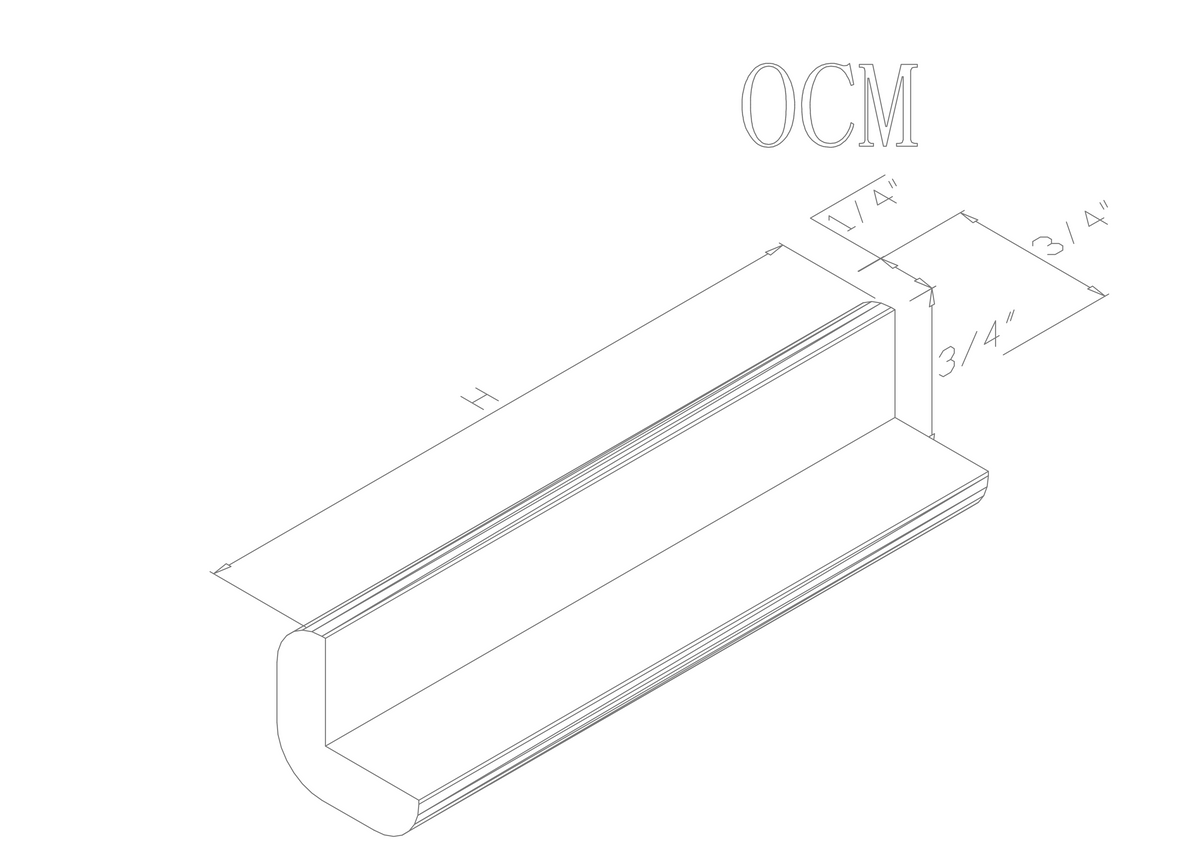 American Oak Corner Molding 40"