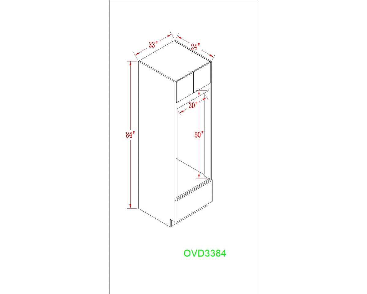 Tall 33" - Dark Ash 33 Inches Oven Cabinet