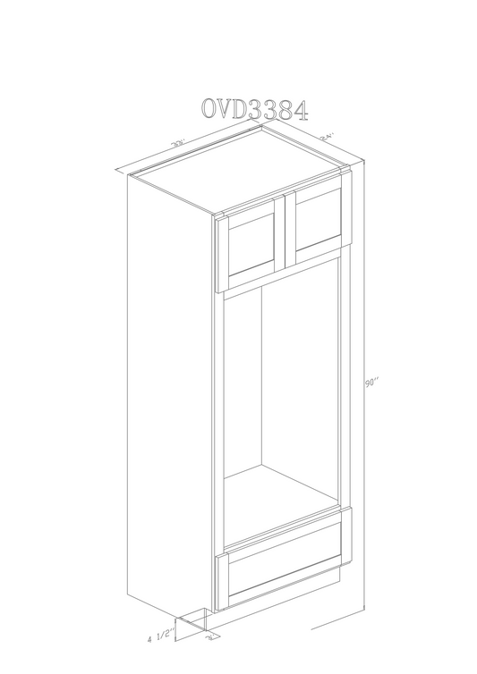 Tall 33" - Athens 33 Inch Oven Cabinet - ZCBuildingSupply