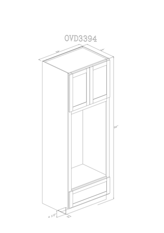 American Oak 33 Inch Double Oven  Cabinets-OV3384