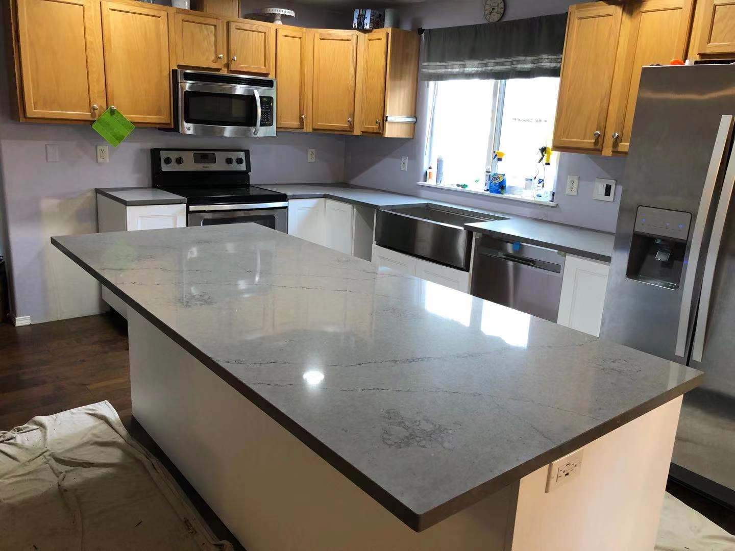 3cm Quartz 126"x 63" Countertop - Pearl Jasmine- Self Pick Up Only - ZCBuildingSupply