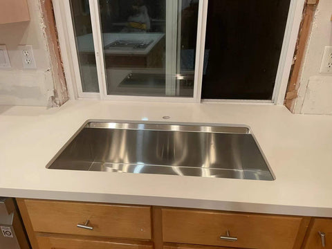 3cm Quartz 126"x 63" Countertop -Pure White - Self Pick Up Only - ZCBuildingSupply