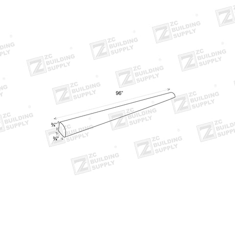Pure White Quarter Round 96" - ZCBuildingSupply
