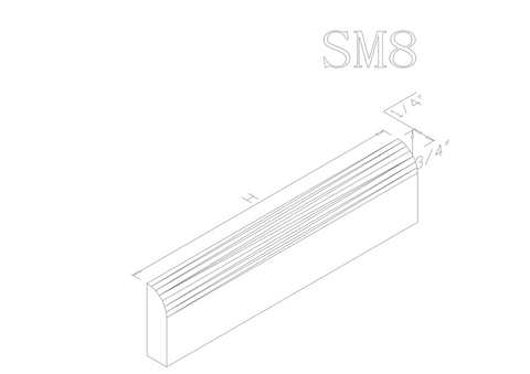 Almond White Scribe Molding 96"x 0.5" - ZCBuildingSupply