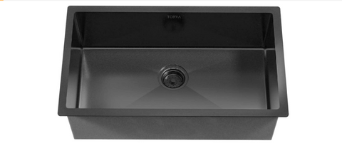 30" Kitchen  Gunmetal Black Sink Stainless Steel Undermount Single 3219S