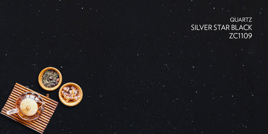 3cm Quartz 126"x 63" Countertop - Silver Star Black- Self Pick Up Only - ZCBuildingSupply