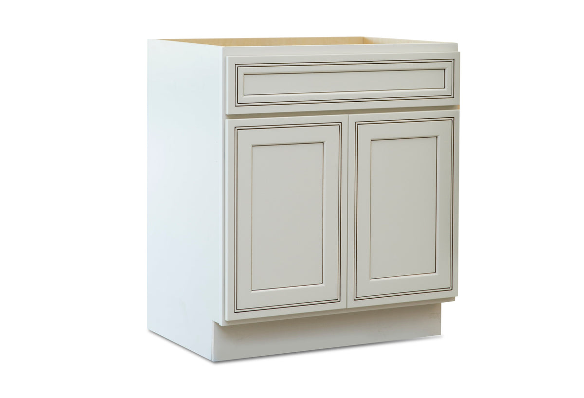 30" Vanity Classic White (Without sink and countertop) 2 Doors