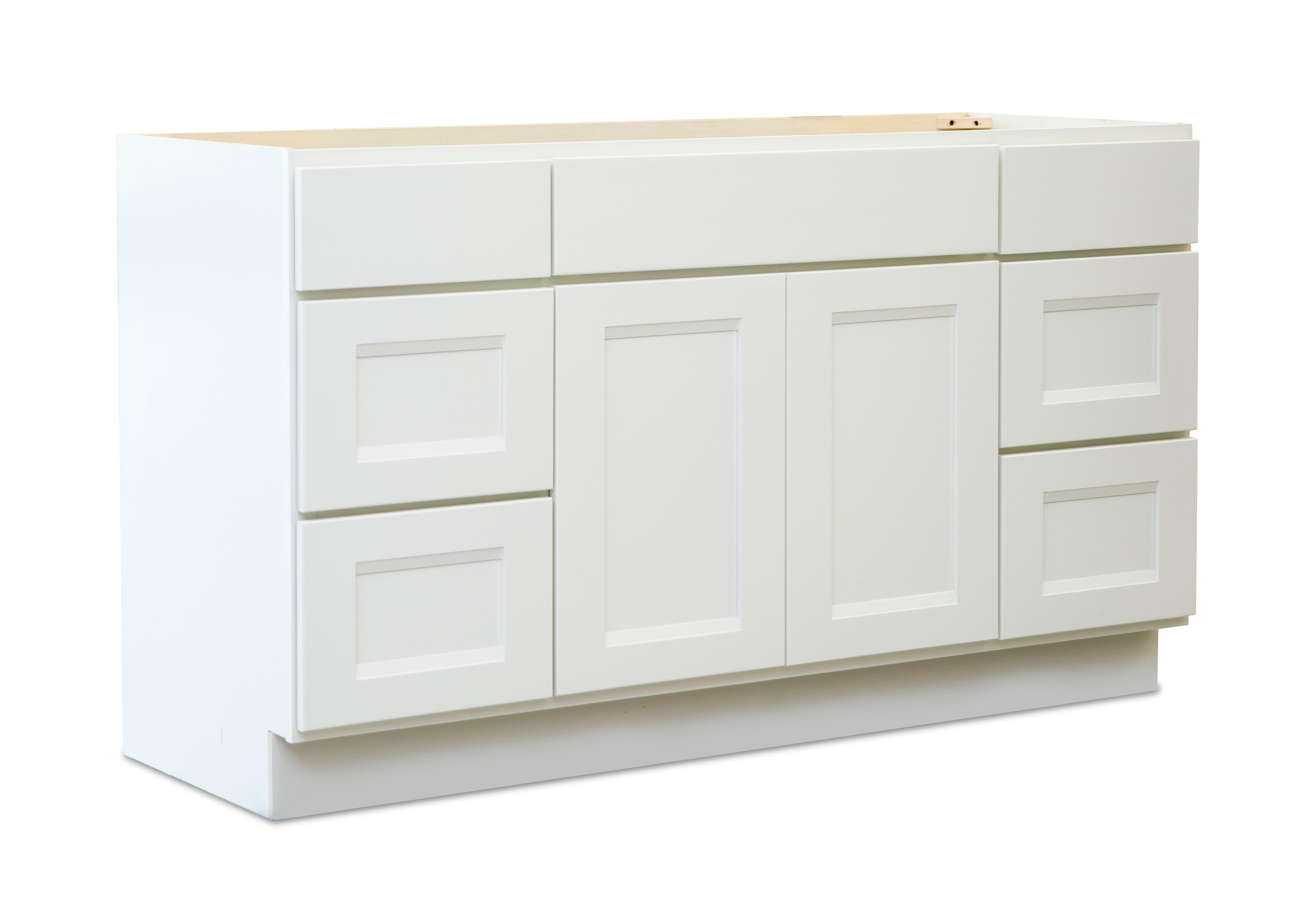 60" Vanity Almond White (Without sink and countertop) Single or Double Sinks - ZCBuildingSupply