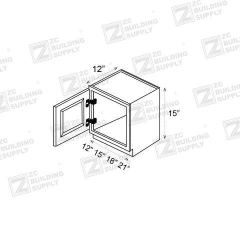 Wall 12" - Pure White 12 Inches Wall Cabinet - ZCBuildingSupply