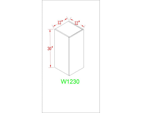 Wall 12" - White Oak 12 Inch Wall Cabinet