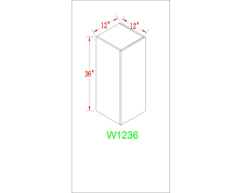 Wall 12" - Dark Grain 12 Inch Wall Cabinet