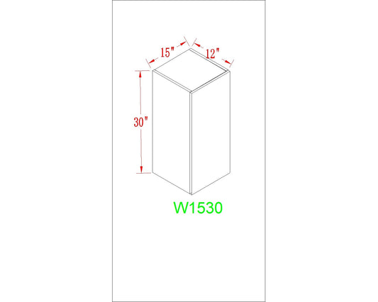 Wall 15" - White Oak 15 Inch Wall Cabinet
