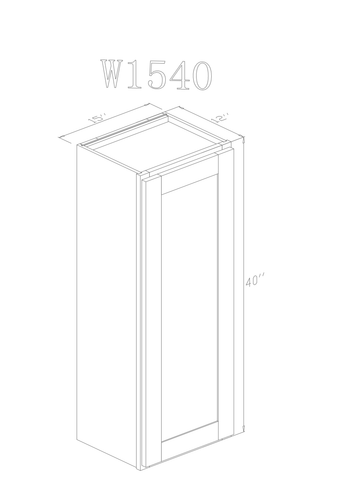 Wall 15" - Shiny White 15 Inch Wall Cabinet - ZCBuildingSupply