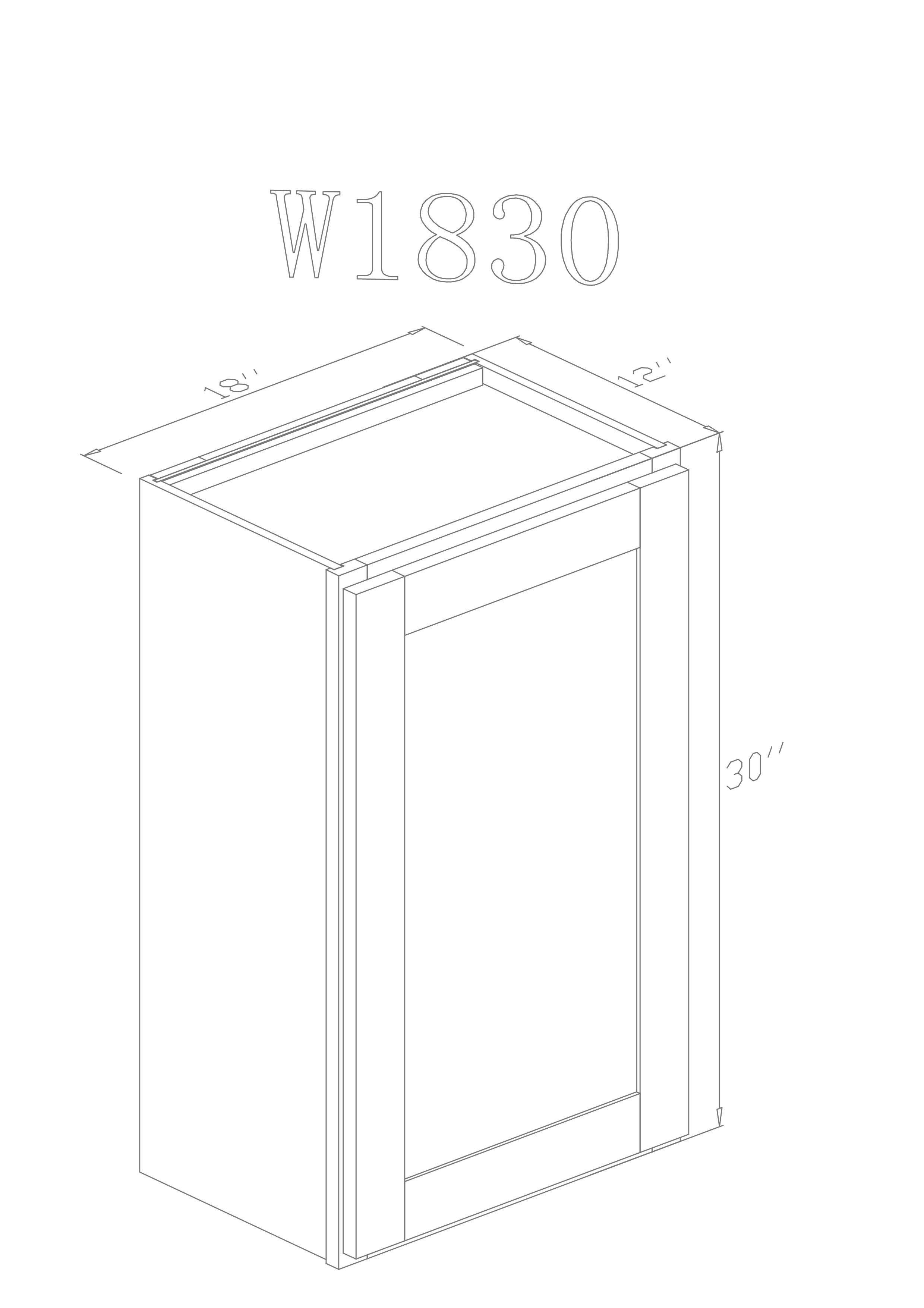 Wall 18" - Athens 18 Inch Wall Cabinet - ZCBuildingSupply