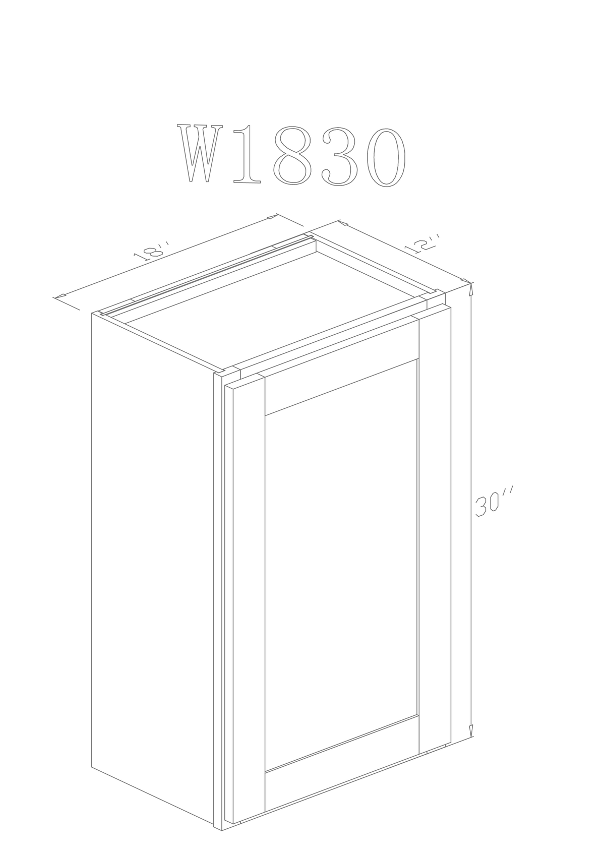 Wall 18" - Athens 18 Inch Wall Cabinet - ZCBuildingSupply