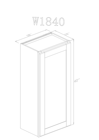 Wall 18" - Espresso 18 Inch Wall Cabinet - ZCBuildingSupply
