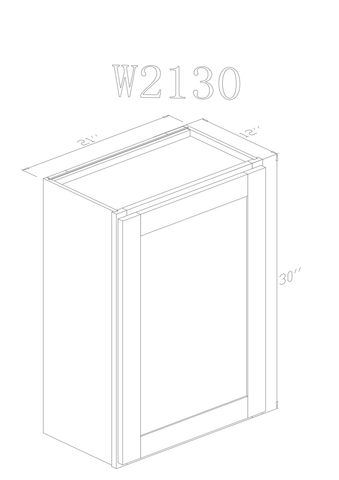 Wall 21" - Athens 21 Inch Wall Cabinet - ZCBuildingSupply