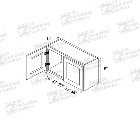 Wall 24" - Pure White 24 Inches Wall Cabinet - ZCBuildingSupply