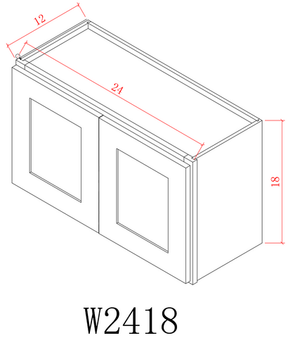 Wall 24" - Almond White 24 Inches Wall Cabinet - ZCBuildingSupply